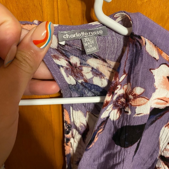 Charlotte Russe floral crop top size xL - Picture 4 of 5